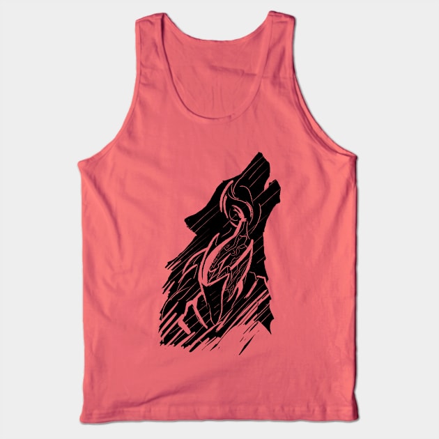 Wolf Knight Tank Top by natron84